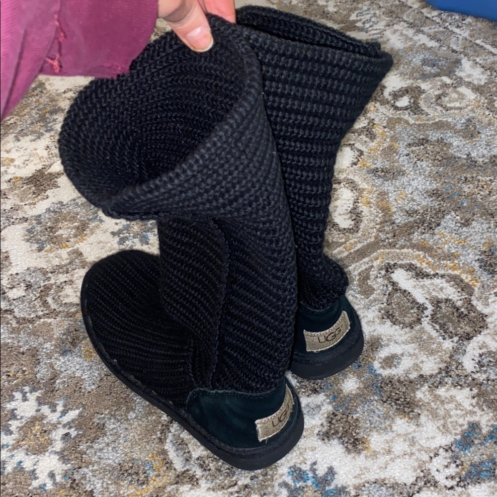 UGG Cardy Knit Boots Black Size 7
